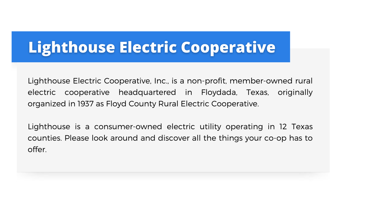 Home Lighthouse Electric Cooperative